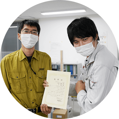 本社　土木部　田野 健太さん　丹 慎吾さん