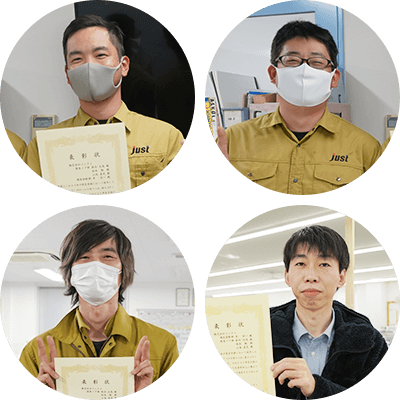 本社　探査コア部　地中チーム 坂本 翔さん、鈴木 兵馬さん、山本 真史さん　調査診断部　李 世一さん