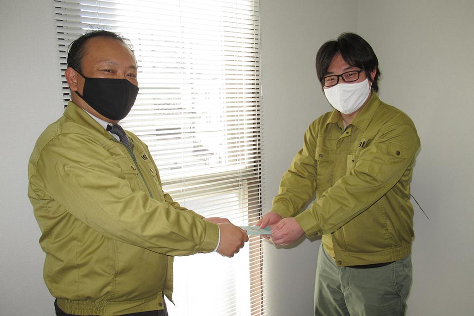 名古屋営業所の三浦さん、自由枠部門の敢闘賞受賞です!