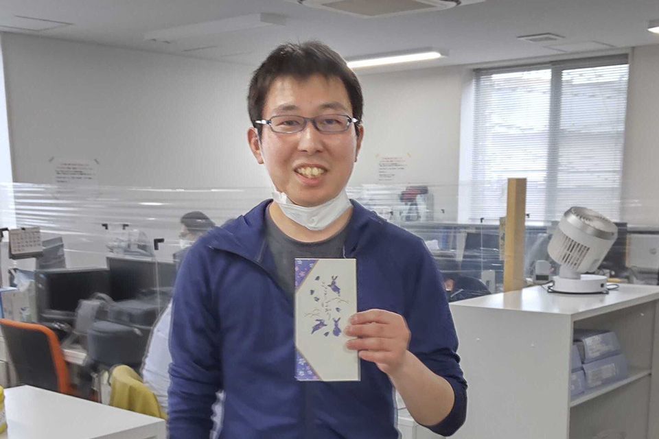 川口さんはほめ上手部門での受賞です。沢山のありがとうを届けていただきました！