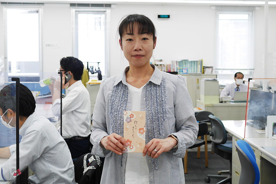 営業2部の竹内さん、気遣い部門の敢闘賞おめでとうございます！